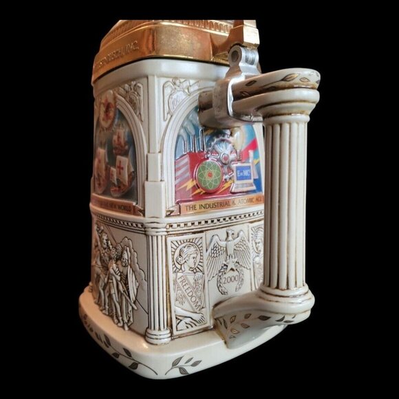 Anheuser-Busch Celebrating The Millennium Lidded Stein By Ceramarte - #01278 - Picture 2 of 8